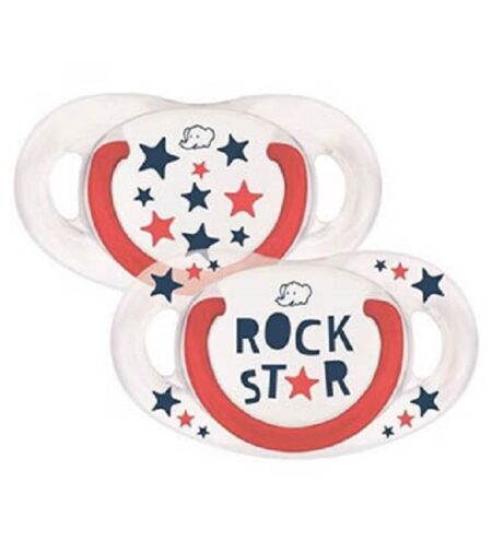 BÉBÉ CONFORT SUCETTE NATURAL PHYSIO 6-18M REBEL RULE ROCK STARX2