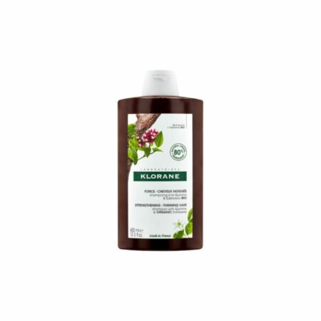 Klorane – Shampoing fortifiant à la Quinine & Edelweiss BIO – Chute de cheveux, cheveux fatigués 400 ml