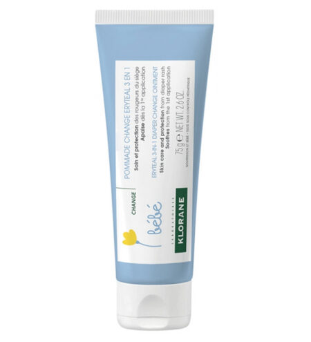Klorane – Pommade change Eryteal 3 en 1 au Calendula apaisant – Bébé – Change – Siège 75 g