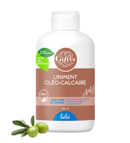GIFRER LINIMENT OLEO-CALCAIRE HUILE OLIVE EXTRA FL POMPE 500 ML
