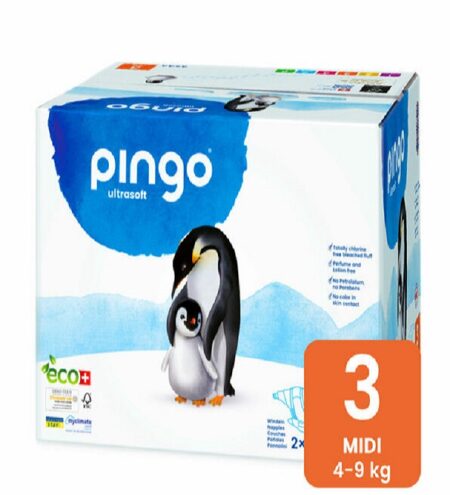 Pingo Midi Taille3 – 4-9KG –  2 Sachets de 44 Couches