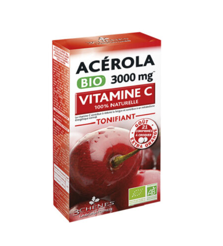 3Chenes Acérola Bio 3000 Boite de 21 Comprimés