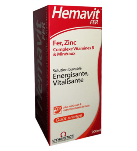 Vitabiotics – Hemavit Fer Complexes Vitamines B et Minéraux Liquide – 200ml
