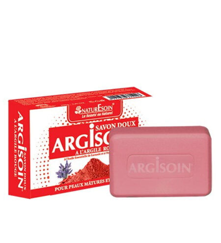 NaturEsoin Argisoin Savon à l’Argile Rouge- 125 G