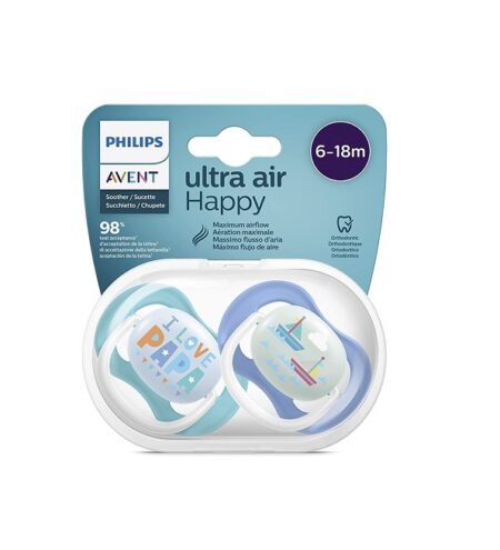 AVENT Sucette Ultra Air 6-18Mois – Garçon