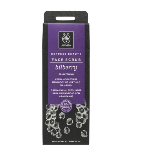 Apivita Express beauty Face Scrub Bilberry 6*2*8ml