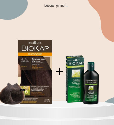 Biokap nutricolor 4.06 140ml+shampoing nourissant reparateur 100ml pack