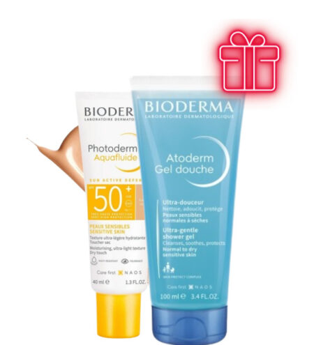 Bioderma – Photoderm Max Aquafluide Claire Spf 50 + Atoderm Gel 100ml Offert