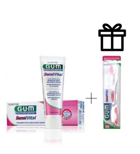 Gum SensiVital plus Dentifrice 75ml 6070 + Brosse à Dent Offerte