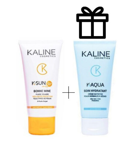 Kaline ecran bonne mine + k.aqua Creme Hydratante 50ml pack