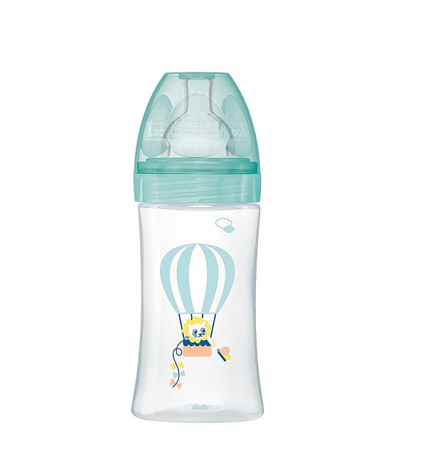 Dodie Biberon senstation+ Tétine plate 270ml 0-6m Air