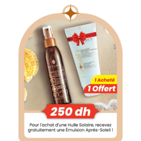 Isolari Huile de Solaire 150ml + Emulsion Solaire 200ml Pack