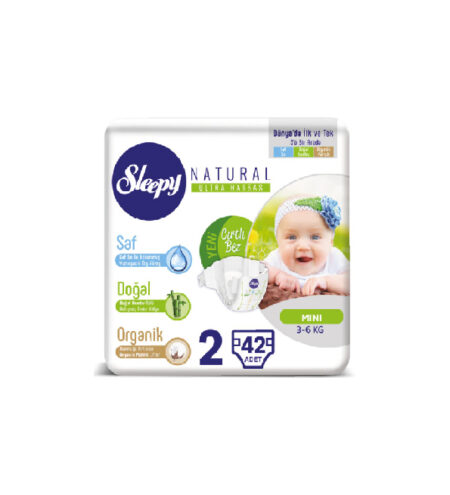 Sleepy Natural 2, Couches Mini 3-6kg/42pcs