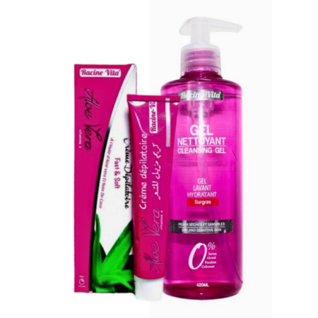 Racine vita Gel nettoyant Peau grasse + Creme depilatoire Pack