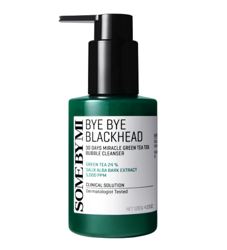 SOME BY MI BYE BYE BLACKHEAD 30 DAYS MIRACLE GREEN TEA TOX BUBBLE CLEANSER 120G
