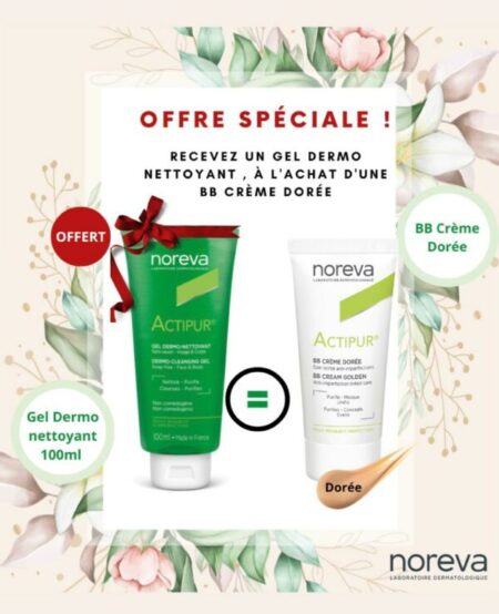 NOREVA Actipur BB Creme dore 30ml+Actipur gel nettoyant 100ml pack