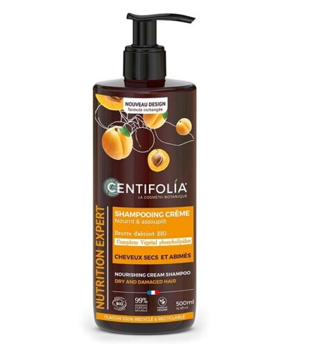 CENTIFOLIA SHAMPOING CRÈME NUTRITION Cheveux Secs et Abimes 500ml