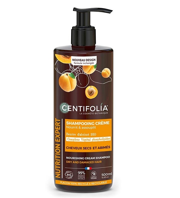 CENTIFOLIA SHAMPOING CRÈME NUTRITION Cheveux Secs et Abimes 500ml