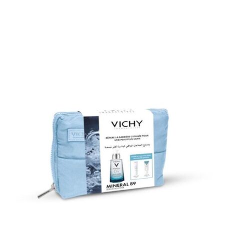 Vichy Minéral 89 Sérum Fortifiant Tous Types de Peaux | 50ml = Uv Age Daily+Mineral 89 Miniature + Trousse