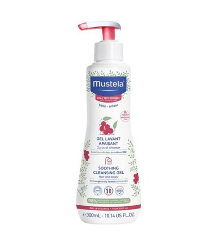 Mustela Gel Lavant Apaisant Corps Et Cheveux Peaux Tres Sensibles  300ml