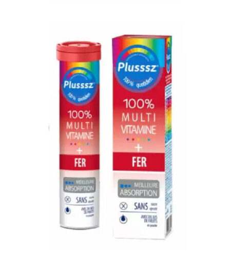 PLUSSSZ Multivitamine + Fer Plusssz 20 Comprimés Effervescents
