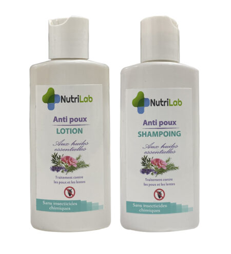Nutrilab anti poux lotion et shampoing 125ml pack 2en1